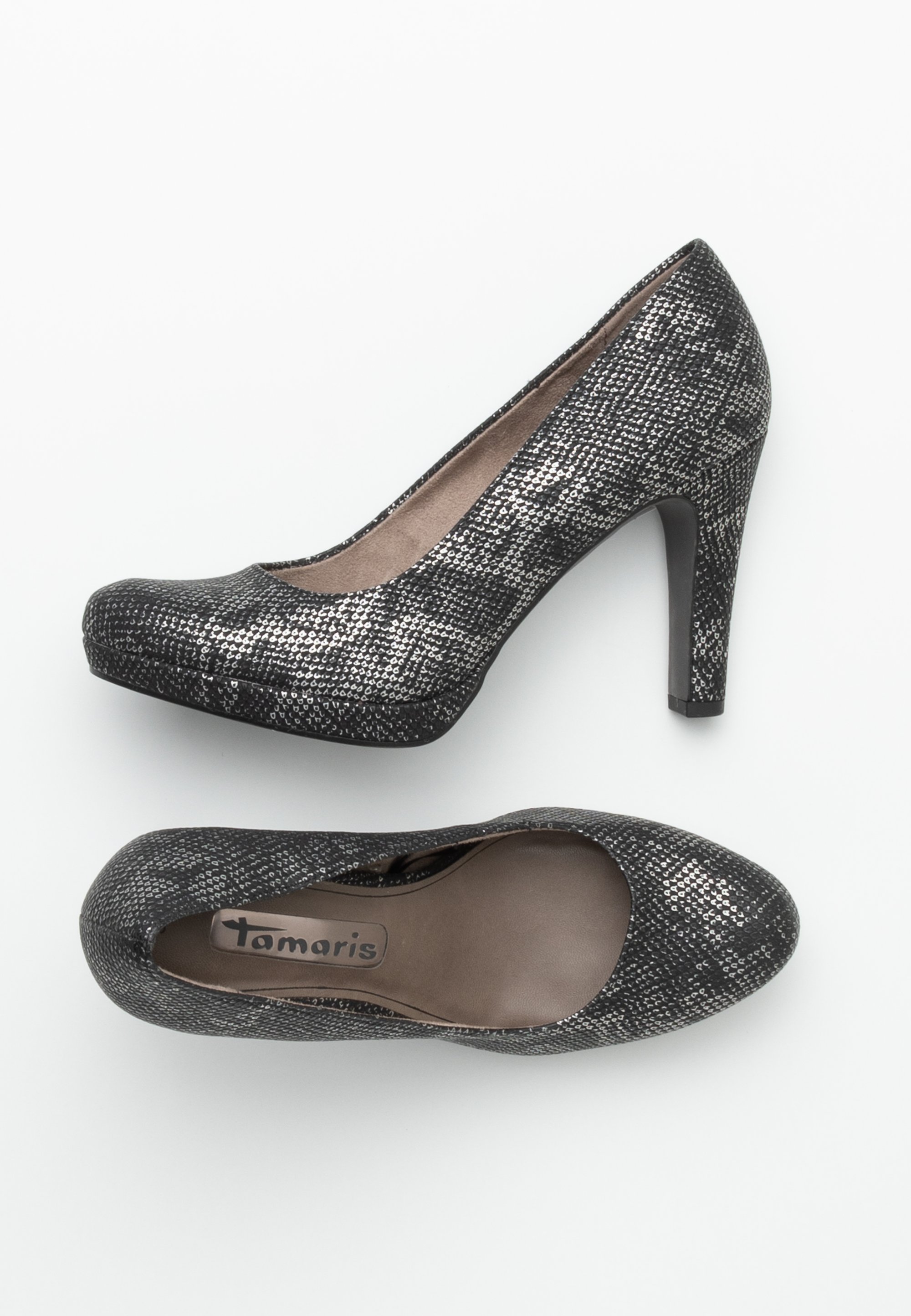 Tamaris Escarpins à plateforme black/noir (Seconde main) ZALANDO