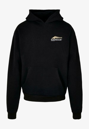 Must värvi on puuvilla segust, ees oleva känguru taskuga, ribitud varrukate ja hemiga, vasakul rinnaosal on valge ja kuldne logo.