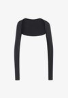 POWER ESSENTIALS WORKOUT CONTOUR SHRUG - Μπλούζα με μακριά μανίκια - black