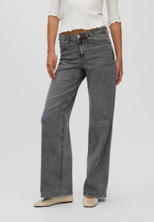 Vero Moda, VMSANDIE-STRETCH WIDE - Jean boyfriend - light grey denim
