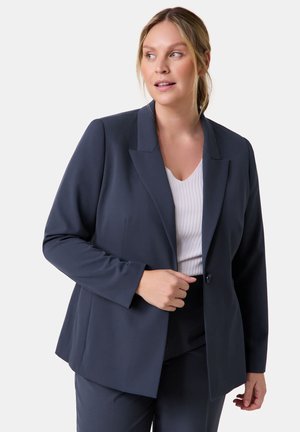 Samoon MIT PASPELTASCHEN - Short coat - dark lake blue