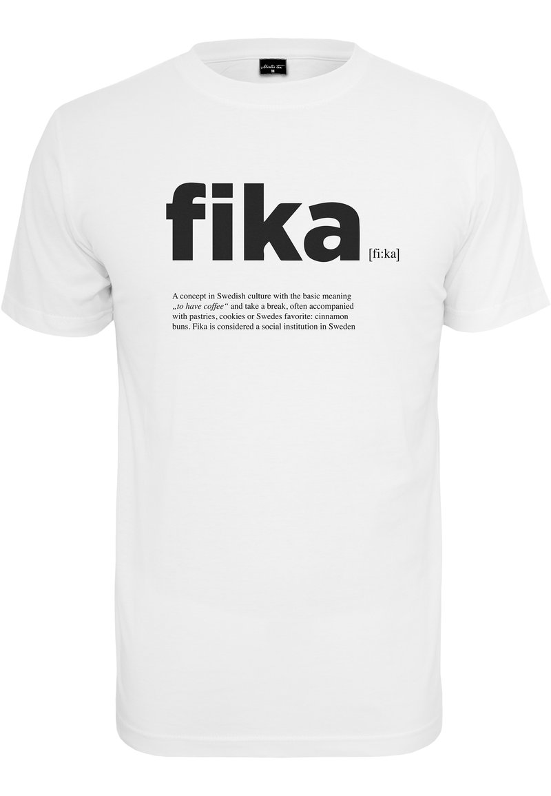 Mister Tee FIKA DEFINITION - Apdrukāts T-krekls - white
