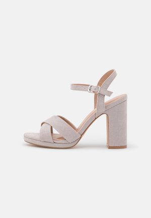 Højhælede sandaletter / Højhælede sandaler - light grey