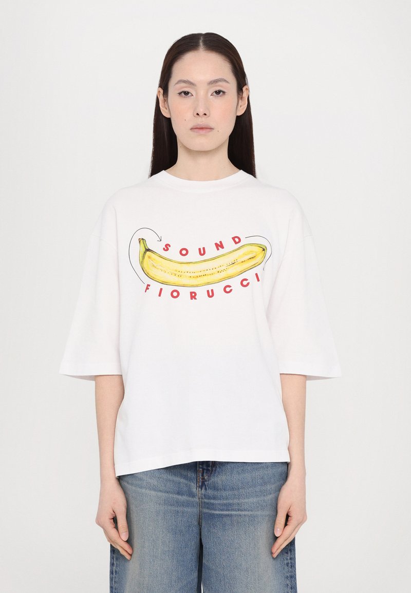 Fiorucci BANANA SOUND - Trükipildiga T-särk - white