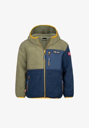 TROLLKIDS, AURLANDSFJORD UNISEX - Flísová bunda - moss mystic blue golden yellow
