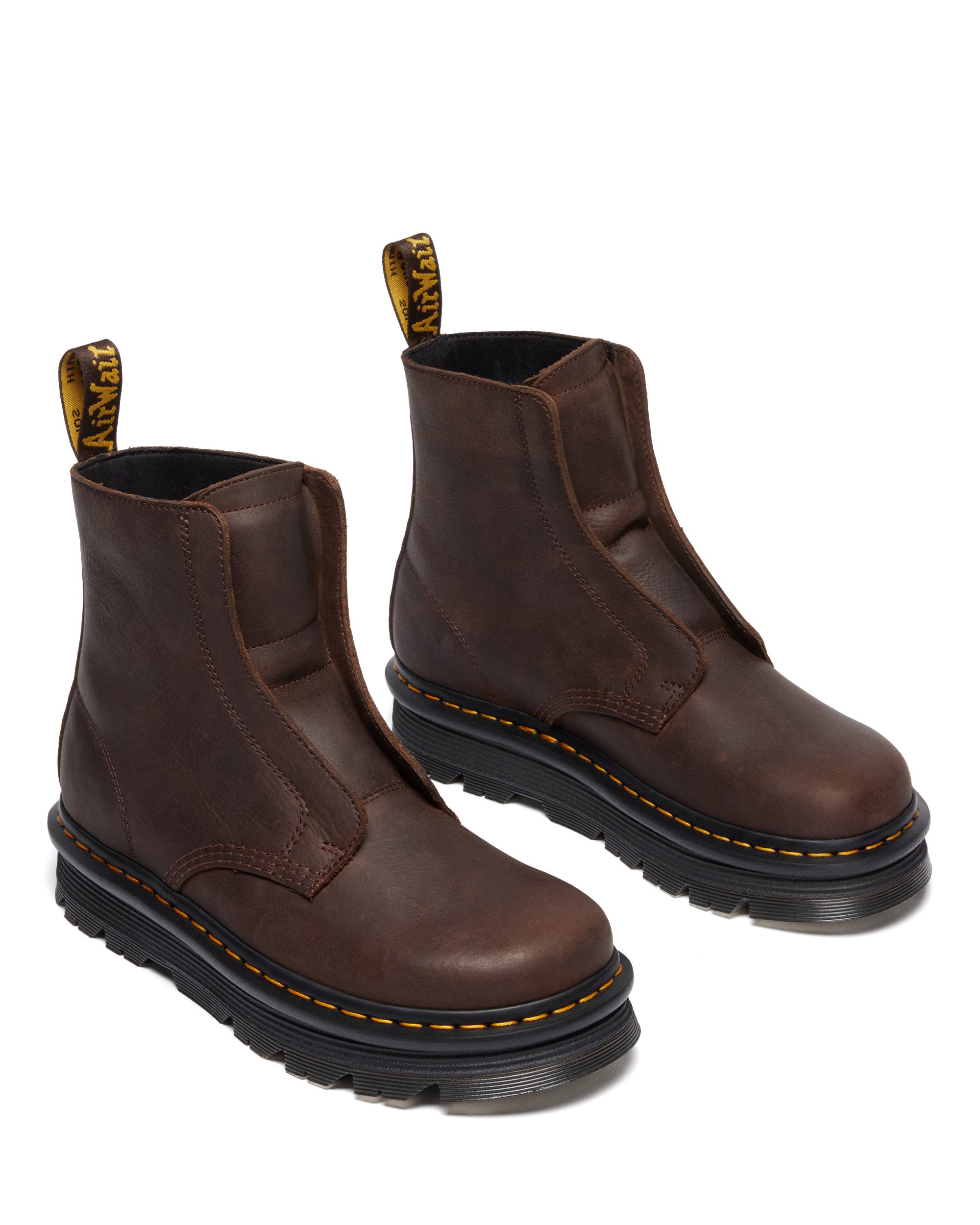 【28cm】Dr.Martens ZEBZAG Dr. Martens ZEBZAG LACELESS - Bottines - dark brown wyoming/marron