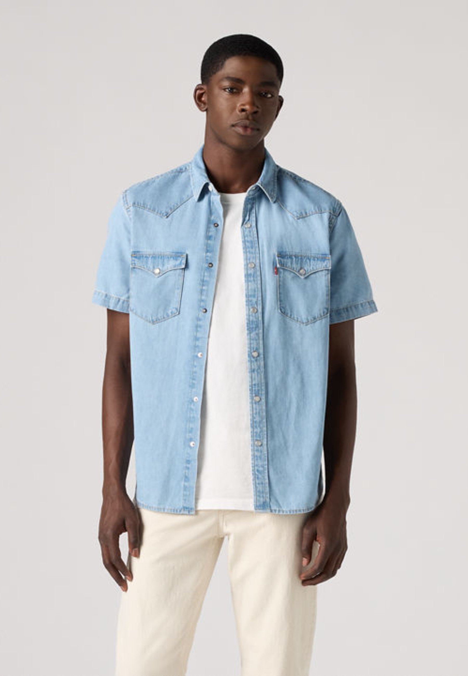 Levi's® CLASSIC WESTERN - Shirt - blue denim - Zalando.ie