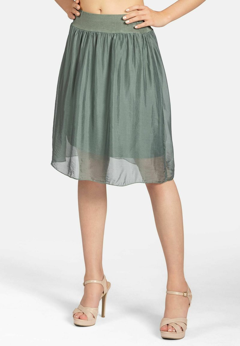 Damen Jeansröcke | Caspar A-Linien-Rockoliv grün/oliv - WF63834 Damen Jeansröcke | Caspar A-Linien-Rockoliv grün/oliv - WF63834