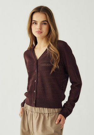 MARGRIT - Kardigán - mahogany