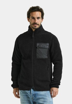 Didriksons, PETER FULL-ZIP - Fleece jacket - black