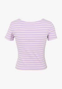 Monki QUINNY TOP 2 PACK - T-shirt estampada - yellow medium dusty/white