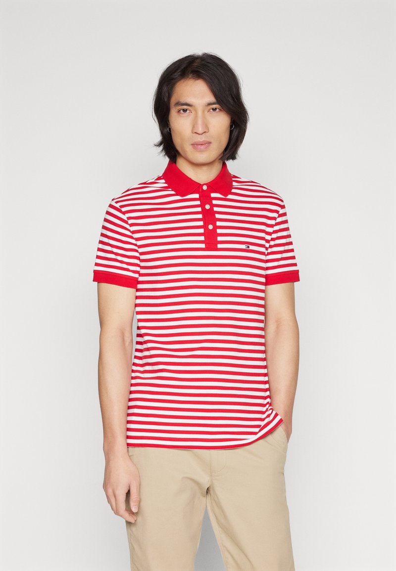 Tommy Hilfiger - SLIM  - Bluză polo - primary red/white, Extindeți