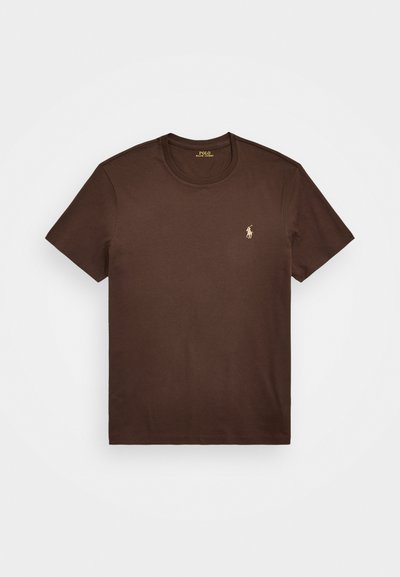 Polo Ralph Lauren CUSTOM SLIM FIT JERSEY CREWNECK T-SHIRT - Navadna majica - nutmeg brown