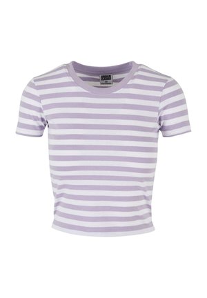 Urban Classics SHORT STRIPED TEE - T-shirts print - white dustylilac