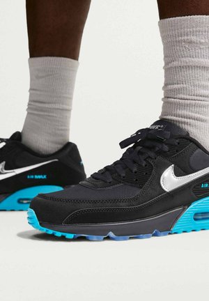 Nike Sportswear, NIKE SPORTSWEAR MEN'S SHOES AIR MAX 90 PREMIUM - Sneakers - black gamma blue ice chrome