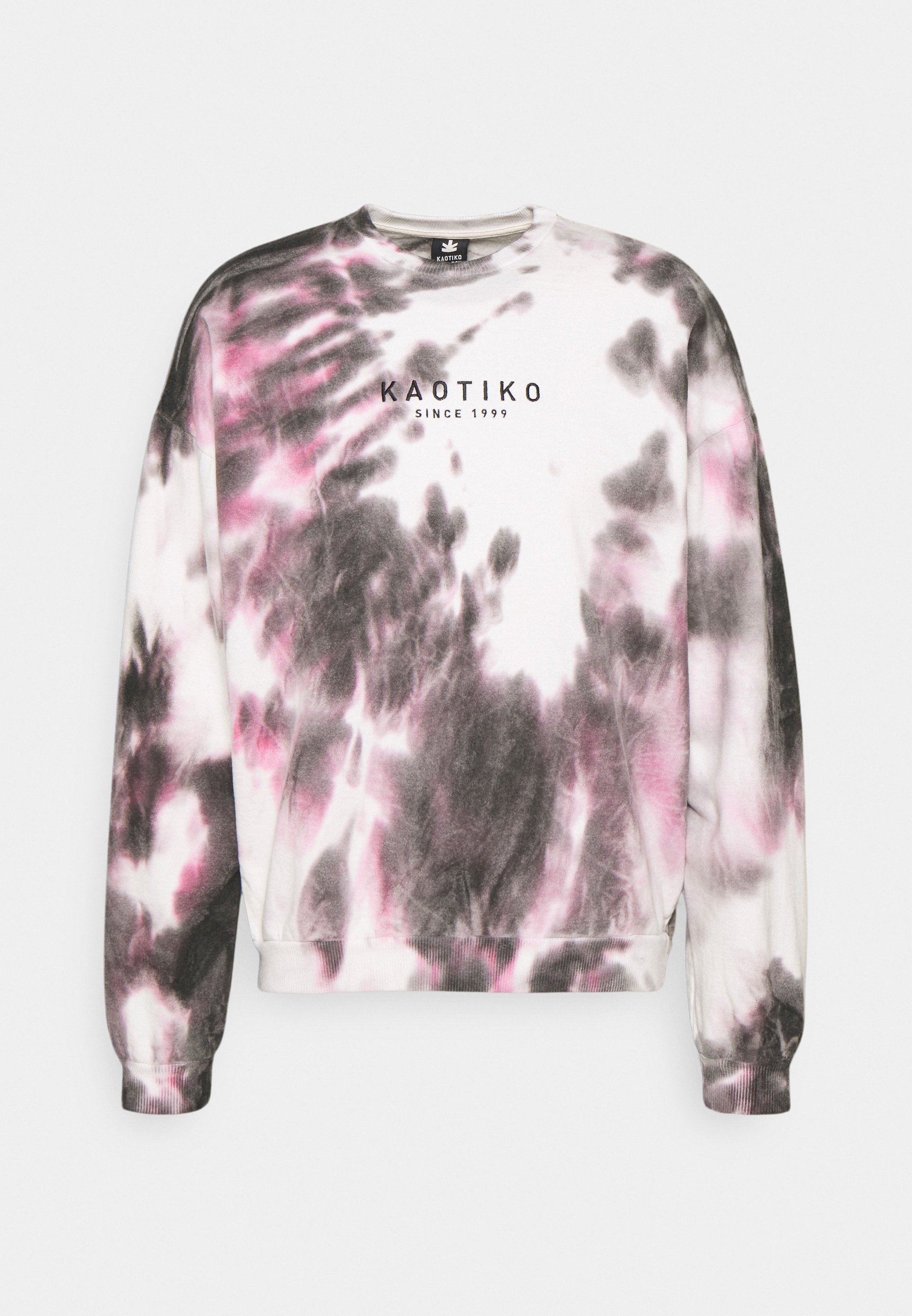 Sudadera Tie Dye Negro con Blanco | Cuidado con el Perro