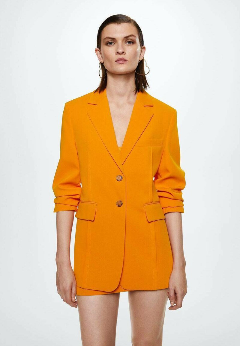 Mango PLEAT Short coat orange pastel/orange Zalando.ie