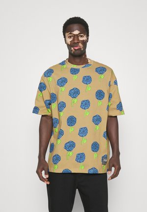 Versace Jeans Couture INTERLOCK ROSES - T-shirt z nadrukiem