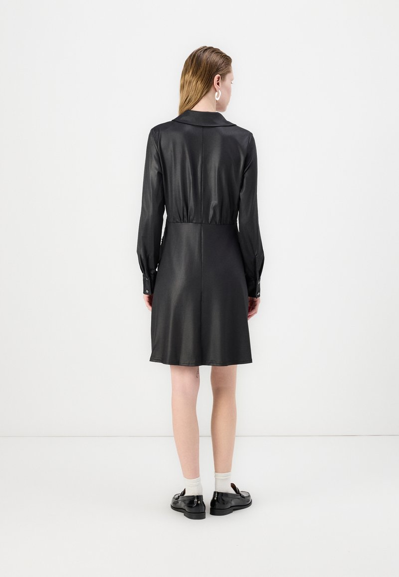 DKNY COLLARED V NECK DRAPPED DRESS - Cocktail dress / Party dress - black -  Zalando.ie