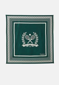 WIMBLEDON CREST SILK SQUARE SCARF - Lakats - northwest pine