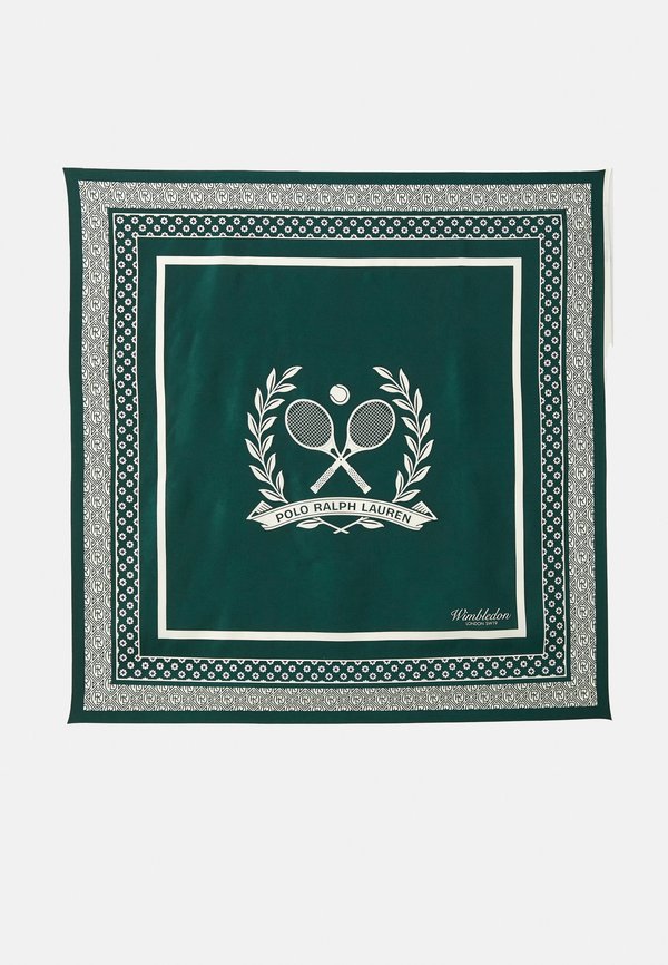 WIMBLEDON CREST SILK SQUARE SCARF - Foulard - northwest pine