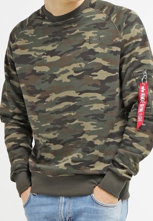 Sweatshirt - mottled dark green