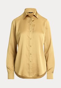 CLASSIC FIT SATIN CHARMEUSE SHIRT - Button down-skjorte - camel