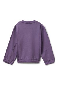 Felpa viola con maniche lunghe, scollatura rotonda e orlo elasticizzato. Realizzata in materiale morbido con una finitura texturizzata.