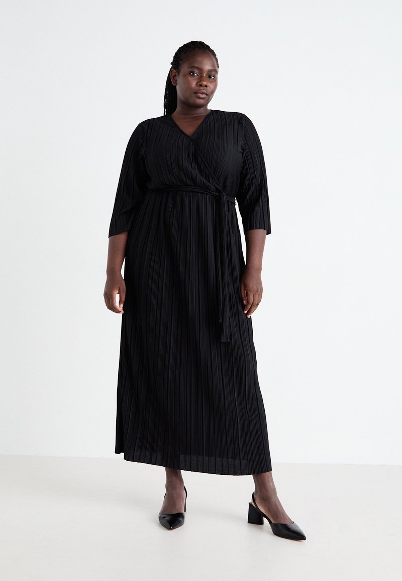 Vero Moda Curve VMCELVY ANKLE DRESS - Rochie maxi - black