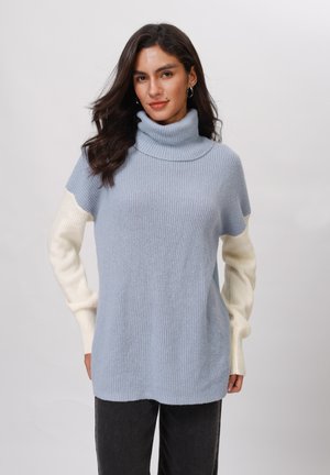 Svetríkové šaty - blue/white