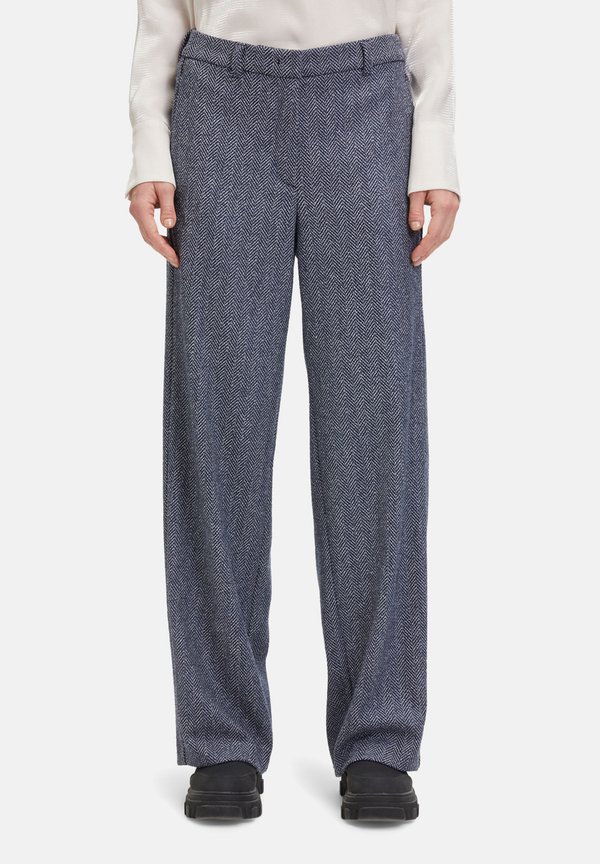 Stoffhose - dunkelblau grau