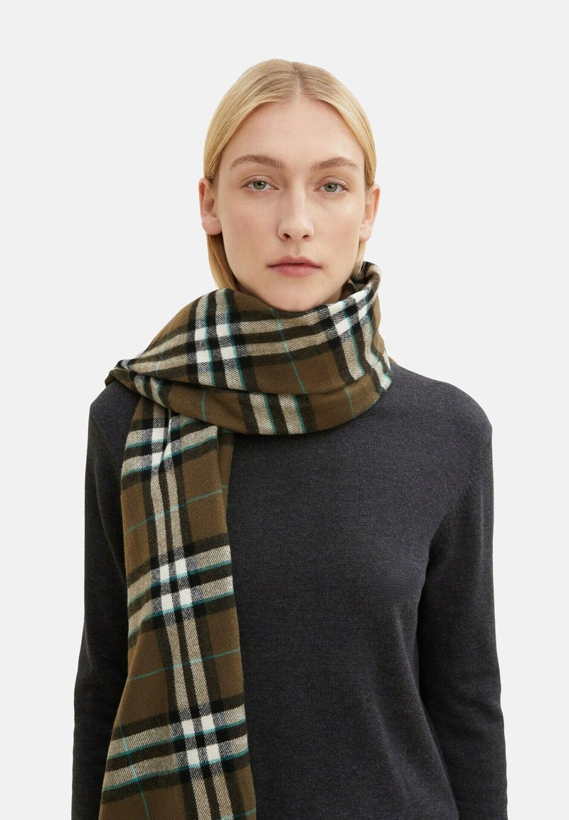 TOM TAILOR Schal Tarmac Big Check Woven braun Zalando de tom-tailor-schal-tarmac-big-check-woven-braun-zalando-de