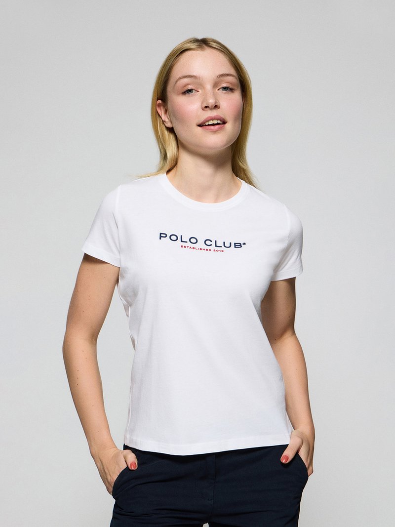 Polo Club REGULAR FIT TINA EST MINIMAL TITLE - Camiseta estampada - white