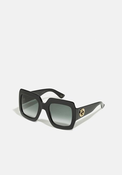 Gucci GG OVERSIZED SQUARE ACETATE SUNGLASSES - Sonnenbrille - black/grey