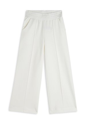 GAMBA AMPIA CON STAMPA LATERALE - Pantalones deportivos - white