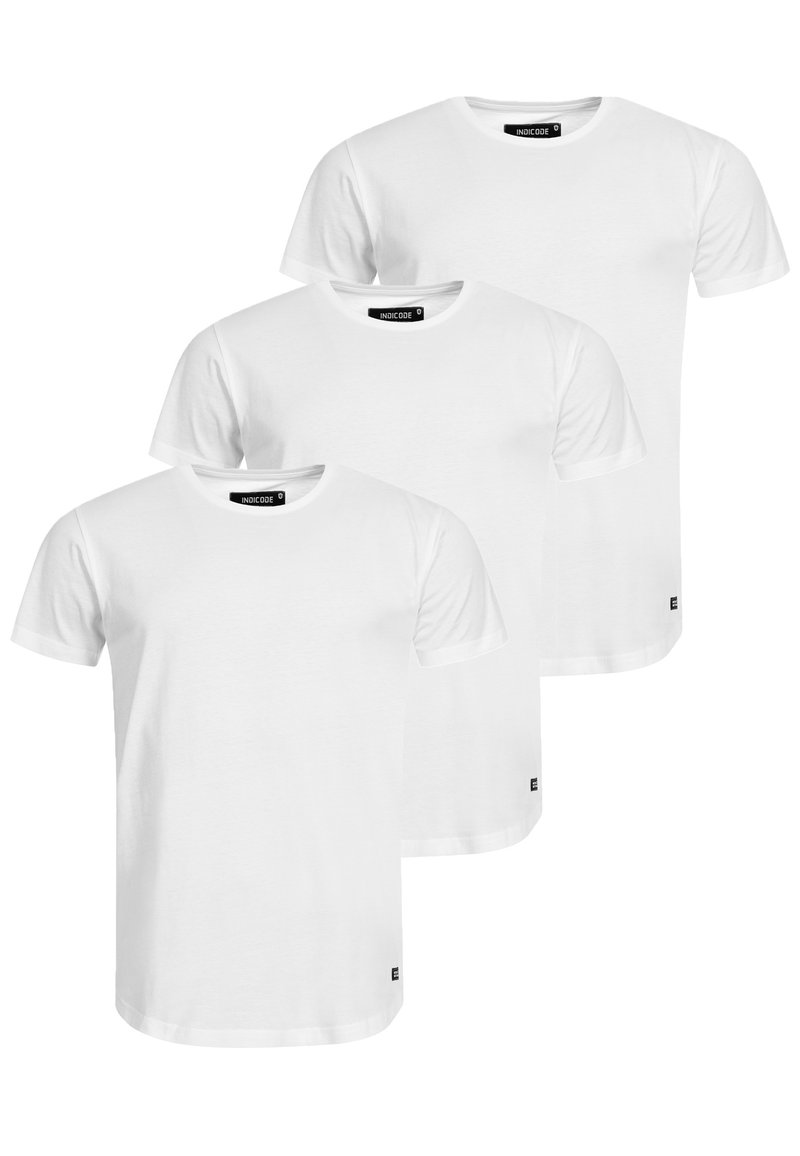 Herren T-Shirts basic | INDICODE JEANS 3 PACK T-Shirt basic optical white/weiß - MF44264 Herren T-Shirts basic | INDICODE JEANS 3 PACK T-Shirt basic optical white/weiß - MF44264