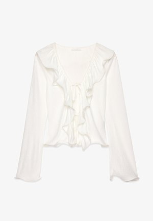 NA-KD, TIE STRUCTURED - Blusa - white