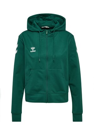 CHEVRON HOODIE - Sweatjacke - evergreen