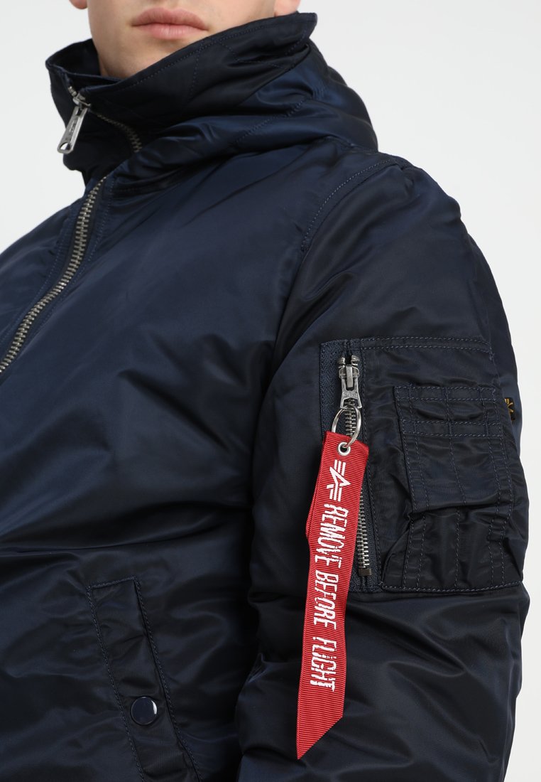 Alpha Industries HOODED STANDART FIT Jas rep blue Alpha Industries HOODED CUSTOM Jas rep bluedonkerblauw