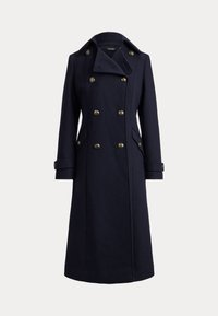 DOUBLE-BREASTED WOOL-BLEND TWILL COAT - Klassikaline mantel - regal navy