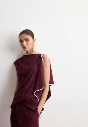 Blusa - beige bordeaux