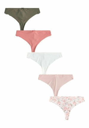 NO VPL LACE BACK  5 PACK  . - G-strenge - sage green