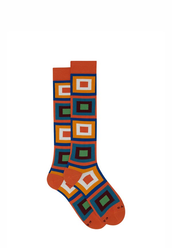 WITH CONCENTRIC SQUARE - Socken - arancio