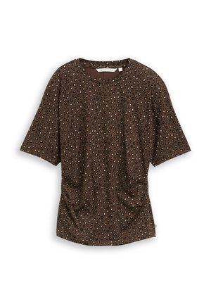 TOM TAILOR DENIM, T-SHIRT MIT LEO-PRINT - T-shirt imprimé - brown black leo print