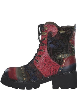 Cowboy/biker ankle boot - rouge