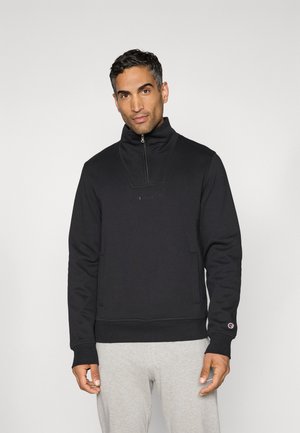Champion ICONS TONAL HALF ZIP SMALL LOGO - Sweatshirt - black