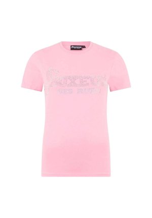 Boxeur Des Rues, BOXEUR DES RUES T-SHIRT RHINESTONE LOGO - T-shirt imprimé - pink