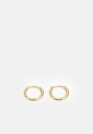 AMBER THIN SMALL RING EAR PLAIN - Øredobber - gold-coloured
