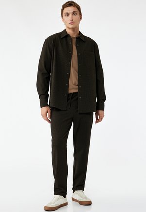 TEXTURED - Tygbyxor - brown