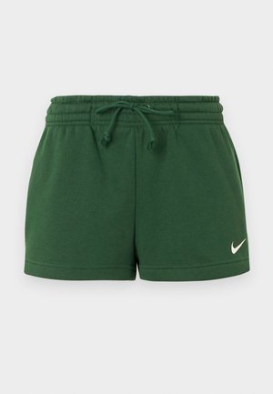 Πράσινο αθλητικό σορτς από βαμβακερό μείγμα ύφασμα, με ελαστική μέση, κορδόνι ρύθμισης και λευκό λογότυπο Nike στο πλάι.
